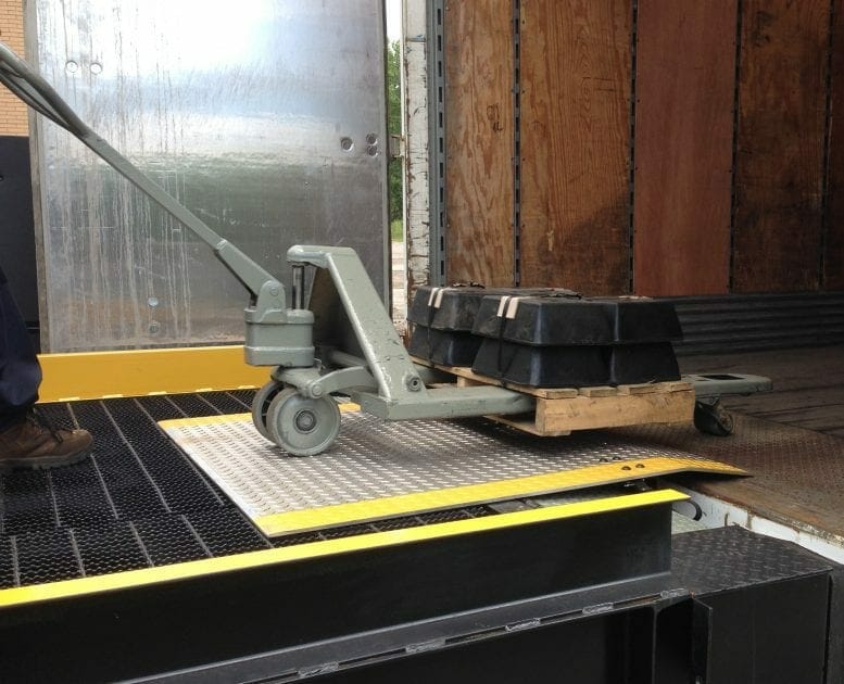 dock plate with cart