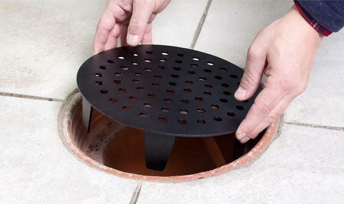 clay bell cover garage drain