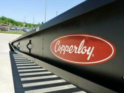 The side of a Copperloy yard ramp