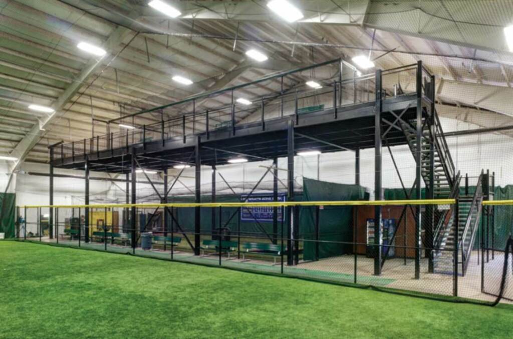 A mezzanine in an indoor sports facility | R.W. Martin mezzanines