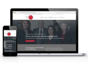 web design Akron sample site on laptop and phone